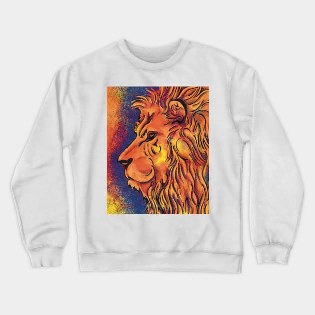 Regal Lion Crewneck Sweatshirt by AlstonArt